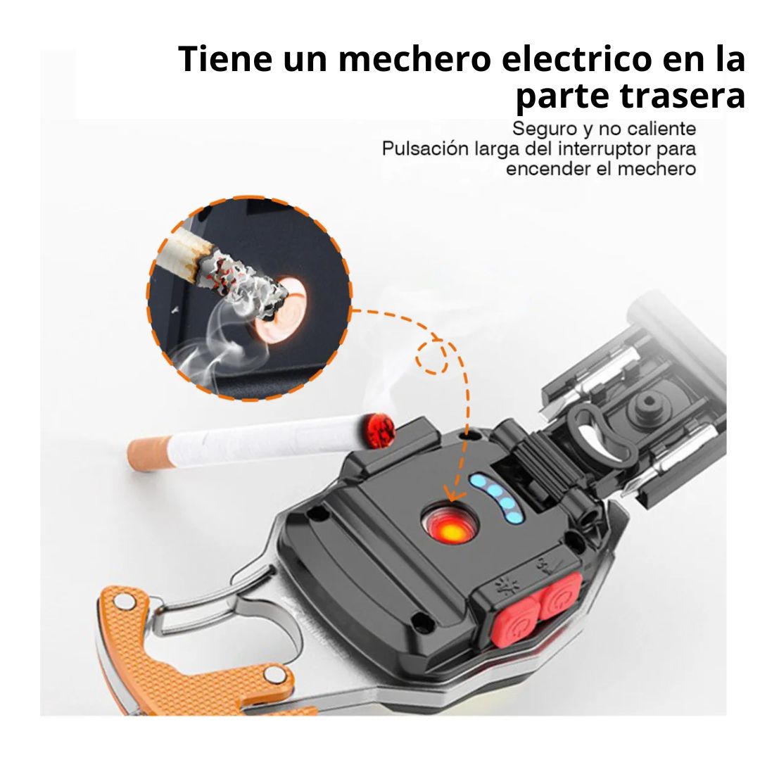 Linterna LED Recargable Multifuncional tipo llavero