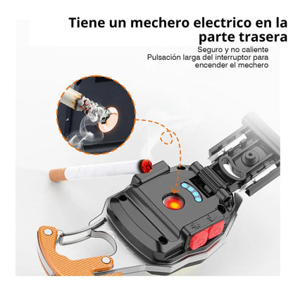 Linterna LED Recargable Multifuncional tipo llavero