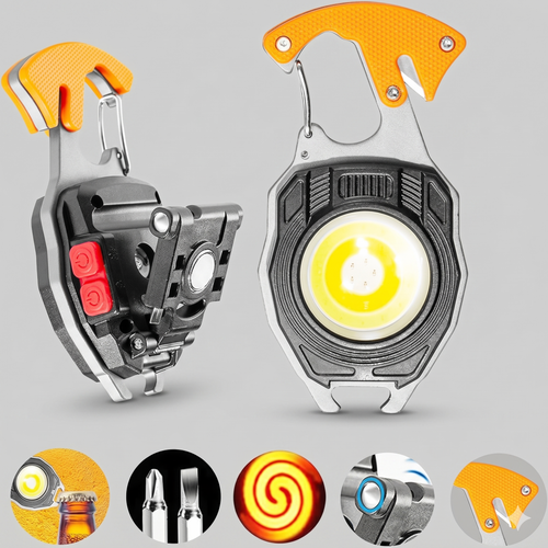 Linterna LED Recargable Multifuncional tipo llavero